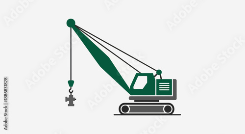 Robust Industrial Crawler Crane Graphic For Construction Site Lifting And Engineering Operations