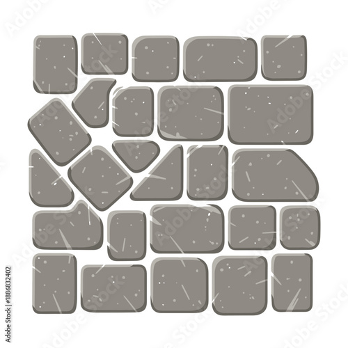 Rustic Gray Paving Stones Arranged For Seamless Texture Pattern Background Design