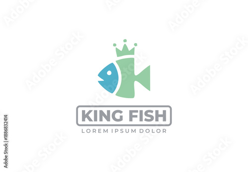 King fish concept logo design for your branding and identity