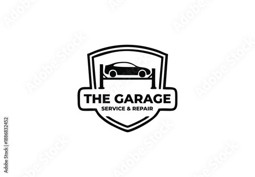 The garage car concept logo design for your branding and identity