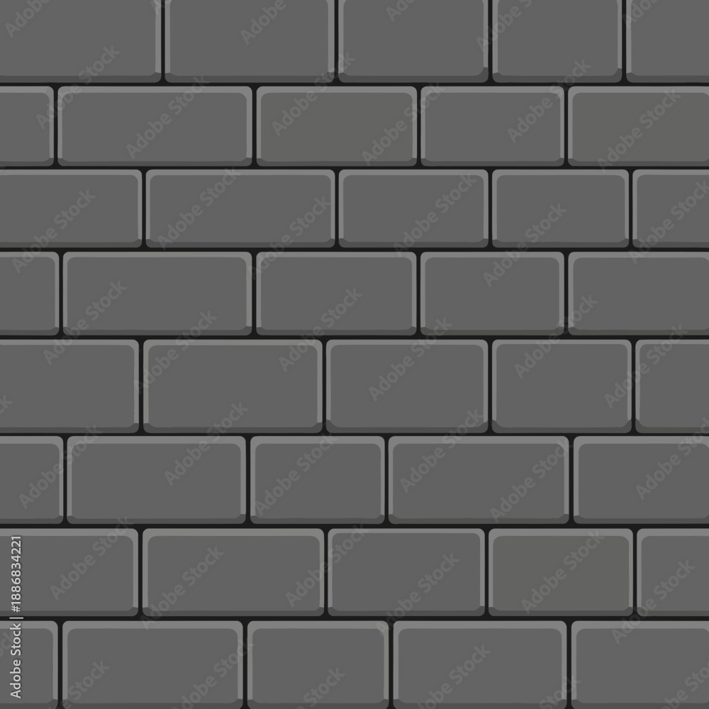 Obraz premium Seamless Dark Grey Brick Wall Texture Background Pattern For Modern Design Concepts