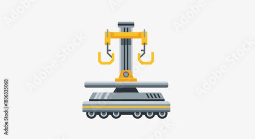 Sleek Automated Gantry Crane Illustration For Efficient Industrial Logistics Operations