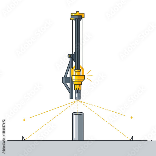 Sophisticated Industrial Drilling Machine For Precise Foundation Creation