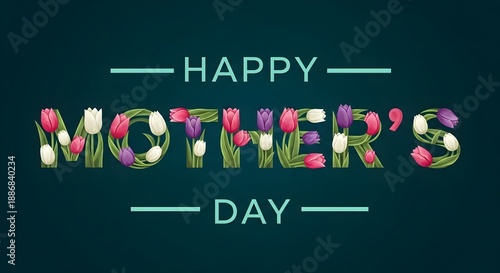 Happy mother's day floral greeting