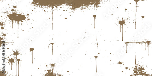 A vintage grunge background with a dusty aged paper texture featuring dirty paint splatters and a rough ink frame design on a weathered wall backdrop