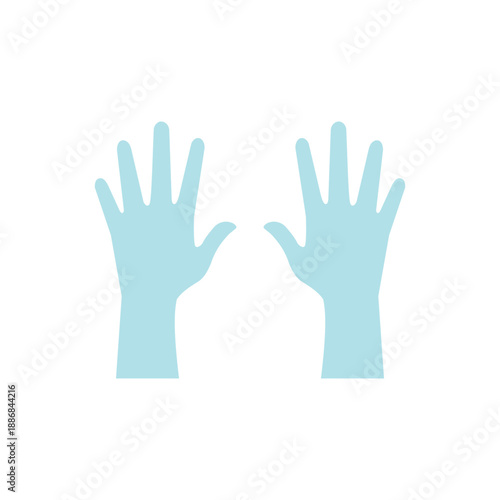 Disposable gloves vector icon. Single-use protective gloves illustration for medical, laboratory, hygiene, and safety purposes.