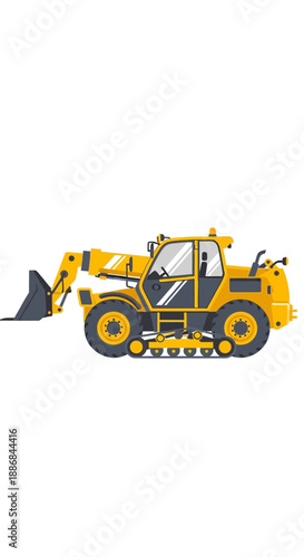 Vibrant Yellow Telehandler Machine Acknowledged For Efficient Site Operations