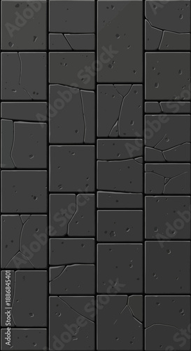 Weathered Dark Grey Stone Tile Surface With Subtle Cracks A High Quality Seamless Texture