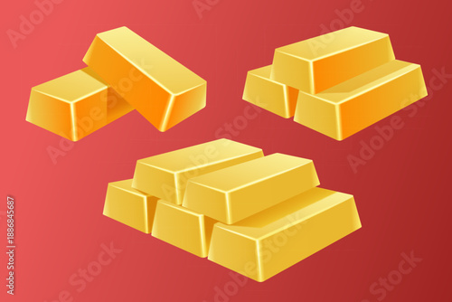 Gold Price Investment Financial Management Operation Gold Price Fluctuation 3D Illustration
