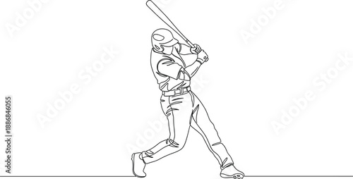 Professional Baseball Player Hitting Ball for Sports Competition Team Spirit and Home Run Achievement Concept Vector Illustration