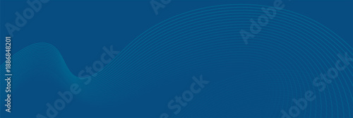 Modern abstract blue background with glowing geometric lines. Blue gradient rounded triangle shape design. Futuristic technology concept. Suit for business, brochure, website, corporate, poster