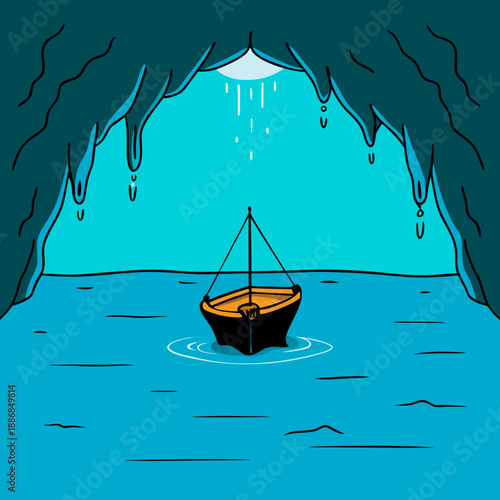 illustration of a fishing boat