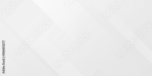 Modern abstract white backdrop with elegant shape design. Abstract white geometric shape background. Modern square shape graphic elements. Horizontal banner template.