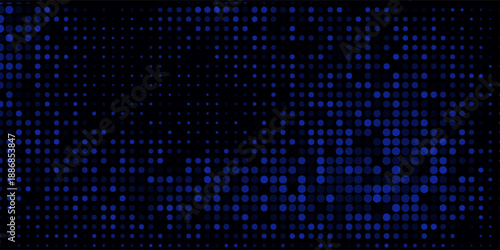 Led screen light background texture with pixel pattern. Digital tv display wall panel in blue, pink and purple gradient. Abstract bright television videowall grid vector design template with circle