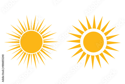 Vibrant yellow sunburst icons for design and creativity projects
