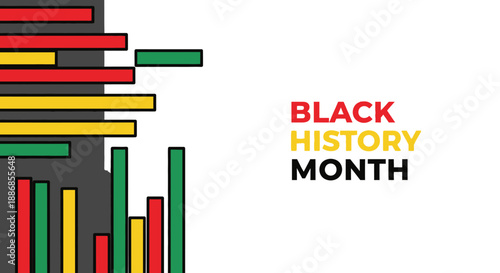 Black History Month Celebration with Pan-African Flag Colors Abstract Design
