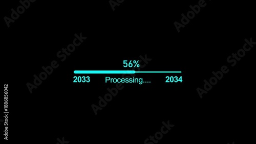 Wallpaper Mural Abstract loading bar progress from 2033 to 2034 new year concept animation background. and processing to complete 1 to 100% animation . and creating a stunning 4k video. Torontodigital.ca