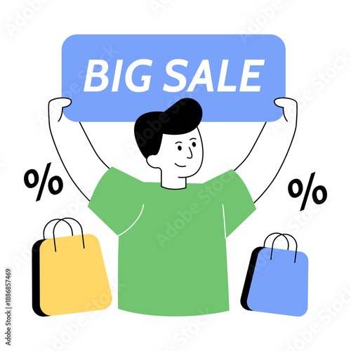 Premium download illustration of big sale 