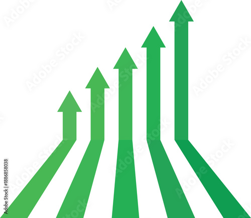 Business growth graph arrow vector.