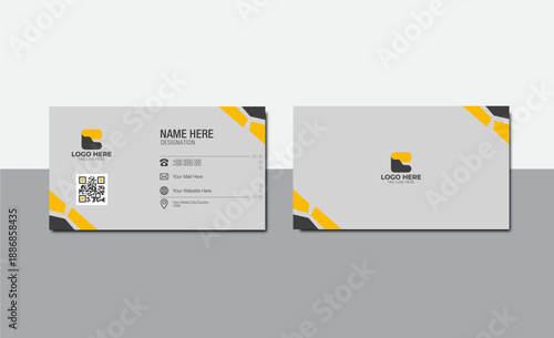 Modern minimal professional corporate business card design template.