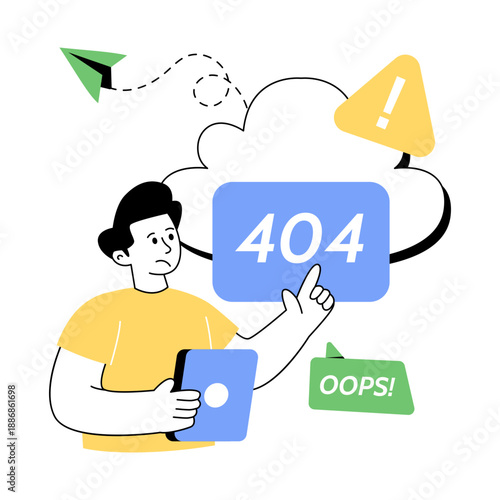         A creative design vector of error 404 