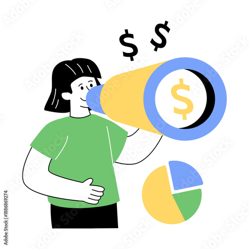 Modern design icon of business vision 