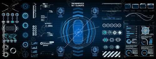 Visual representation of data elements used in vehicle information systems in a modern digital dashboard