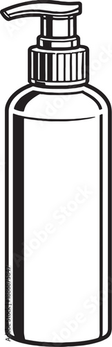 Closed eyeshadow palette black and white line art illustration