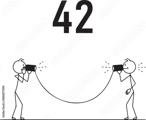 Minimalist Stick Figure Business Concept Collection, Simple Line Art Character Illustrations for Presentations and Social Media