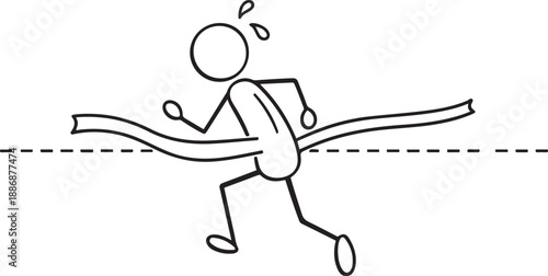 Minimalist Stick Figure Business Concept Collection, Simple Line Art Character Illustrations for Presentations and Social Media