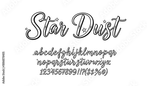 Star Dust elegant hand-lettered vector font