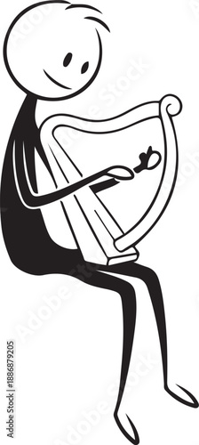 Minimalist Stick Figure Business Concept Collection, Simple Line Art Character Illustrations for Presentations and Social Media