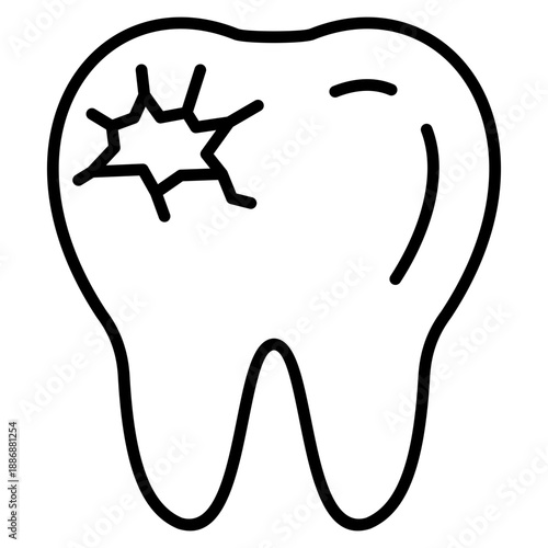 Tooth Decay Icon For Design Elements