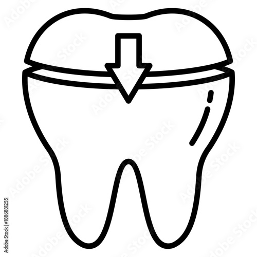 Dental Filling Icon For Design Elements