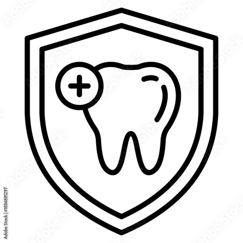 Tooth Protection Icon For Design Elements