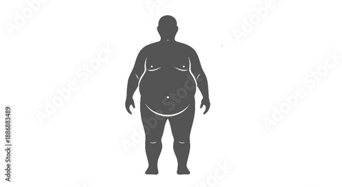 Illustration of a person with obesity standing in a neutral stance