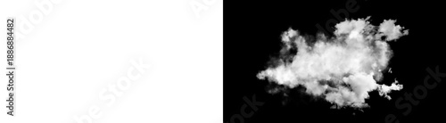 Photography PNG image of Realistic white cumulus cloud formation with associated alpha mask