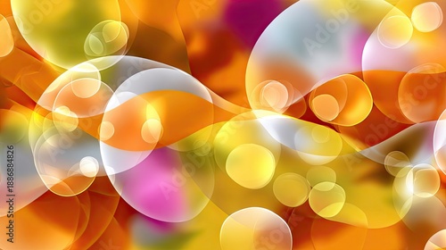 Vibrant Abstract Background with Colorful Bubbles and Organic Shapes Perfect for Artistic or Creative Designs and Modern Digital Projects