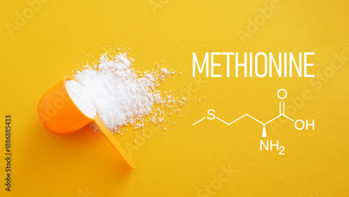 Quadro su tela Methionine Essential Amino Acid Supplement Concept for Metabolism Liver Health a