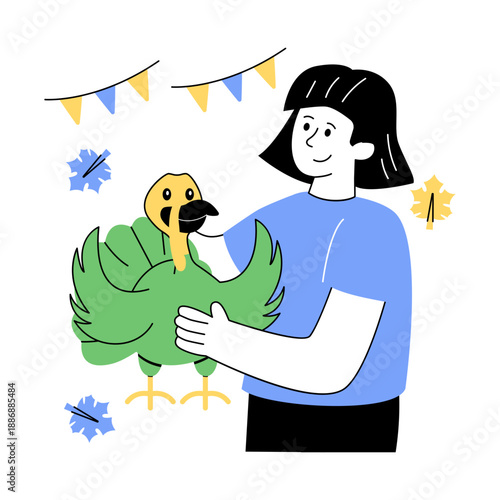 An eye catching design illustration of thanksgiving turkey 