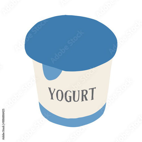 カップのヨーグルトのイラスト