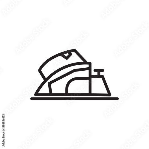 Wood planer icon. Timber surfacing and precision carpentry, representing industrial thickness planers, automated surface leveling, furniture grade lumber preparation, and professional woodworking tech