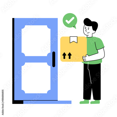 Conceptual design illustration of door delivery