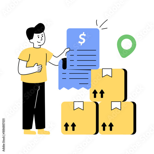 A unique design illustration of logistic invoice