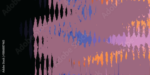 Abstract digital art with vibrant purple blue and orange brushstroke textures
