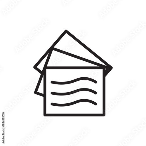 Wood veneer icon. Sustainable surfacing and fine cabinetry, representing decorative wood overlays, sliced timber sheets, architectural paneling, and high-efficiency material use in furniture design.