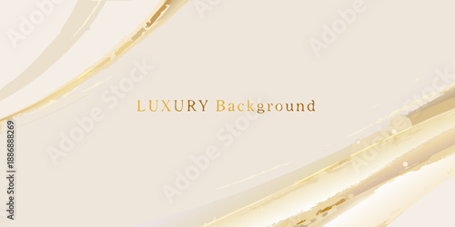 Elegant cream background with flowing golden lines and a luxurious aesthetic
