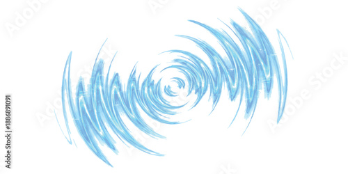 Abstract blue ripple effect on a white background, symbolizing disturbance or energy