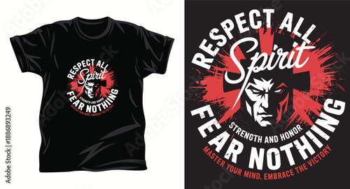 Samurai graphic vector t shirt design print.