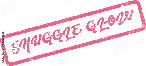 Snuggle Glow Rubber Stamp Evoking Cozy Comfort and Warmth with Distressed Texture